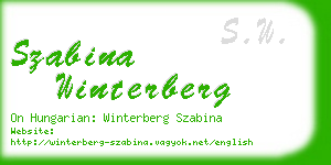 szabina winterberg business card